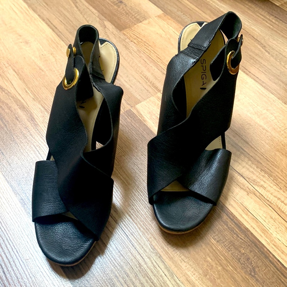 Via Spiga black heels with cork heal! Sexy ness!